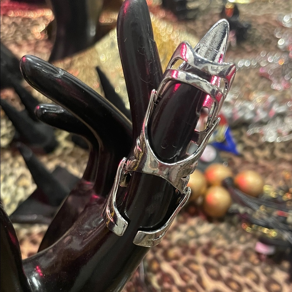 Silver Multi-Band Statement Ring - image 2